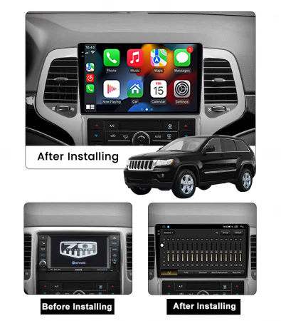 Navigatie dedicata Jeep Grand Cherokee 2010-2013, 12GB RAM 256GB ROM, Android 13, Rezolutie 2K, Display QLED, 9", DSP, Carplay, Android Auto, Internet, Youtube, Waze, Wi Fi, USB [5]