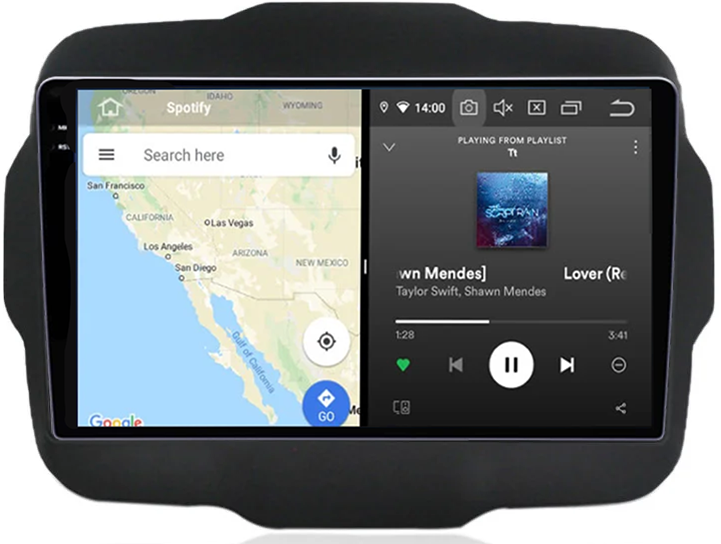 Navigatie dedicata Jeep Renegade 2014-2018, 12GB RAM 256GB ROM, Android 13, Rezolutie 2K, Display QLED, 9", DSP, Carplay, Android Auto, Internet, Youtube, Waze, Wi Fi, USB [5]