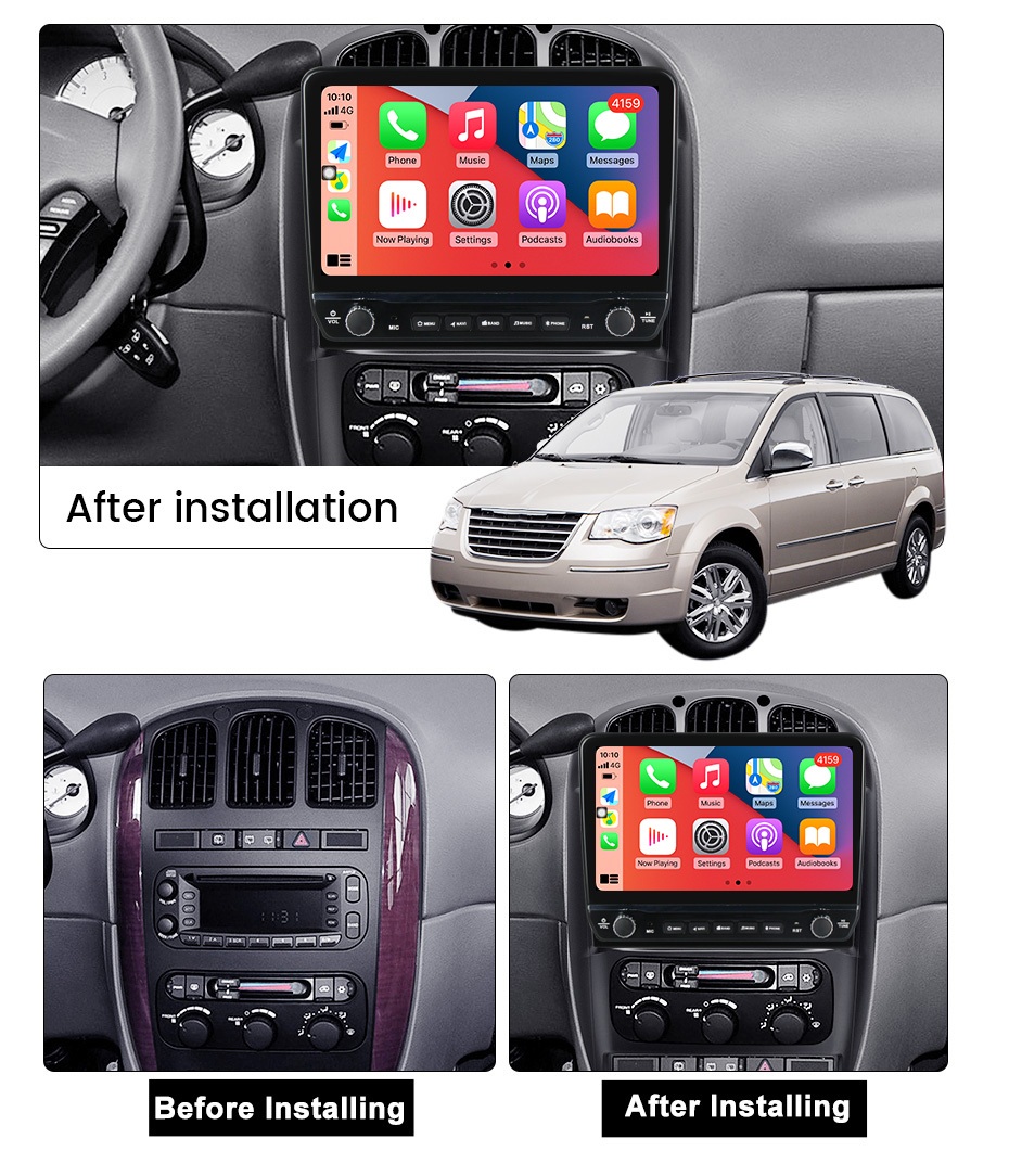 Navigatie dedicata Dodge Caravan 2000-2007 cu butoane rotative model 2024, 10 Inch, 2GB RAM 32GB ROM, Quadcore, Android 13, WiFi, Bluetooth, Magazin Play [5]