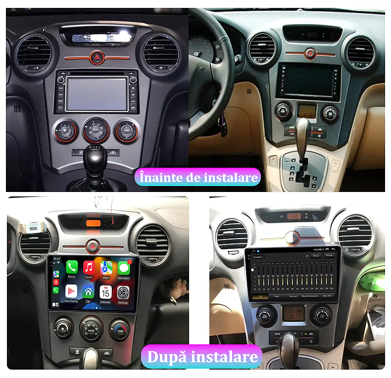 Navigatie dedicata KIA Carens 2007-2011, 12GB RAM 256GB ROM, Android 13, Rezolutie 2K, Display QLED, 9", DSP, Carplay, Android Auto, Internet, Youtube, Waze, Wi Fi, USB [5]