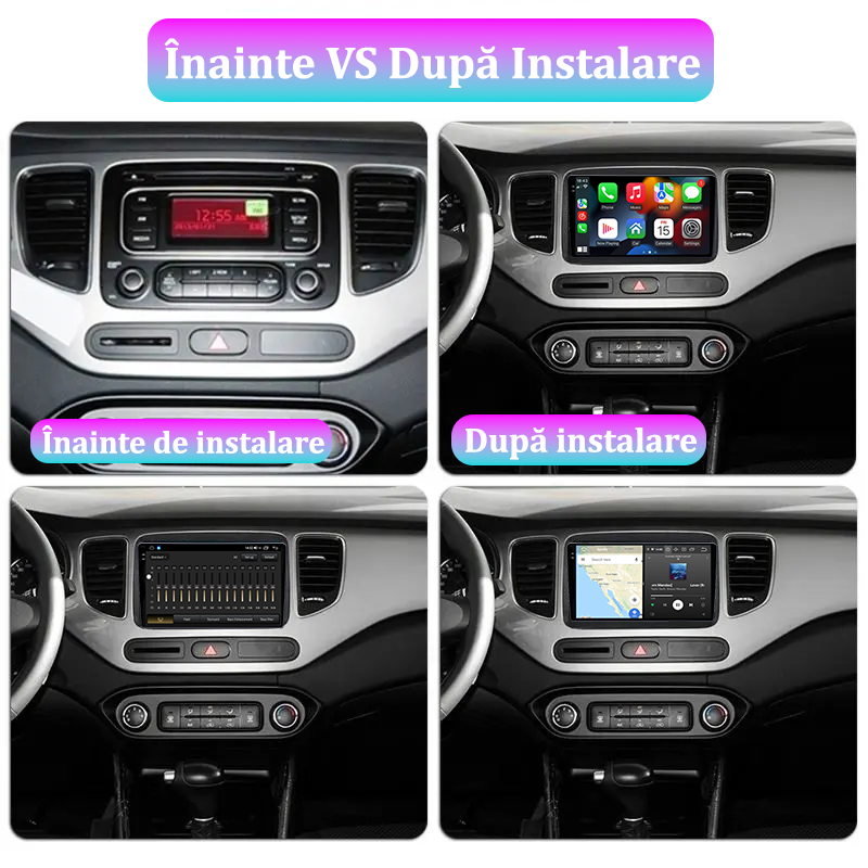 Navigatie dedicata KIA Carens 2013-2018, 12GB RAM 256GB ROM, Android 13, Rezolutie 2K, Display QLED, 9", DSP, Carplay, Android Auto, Internet, Youtube, Waze, Wi Fi, USB [6]