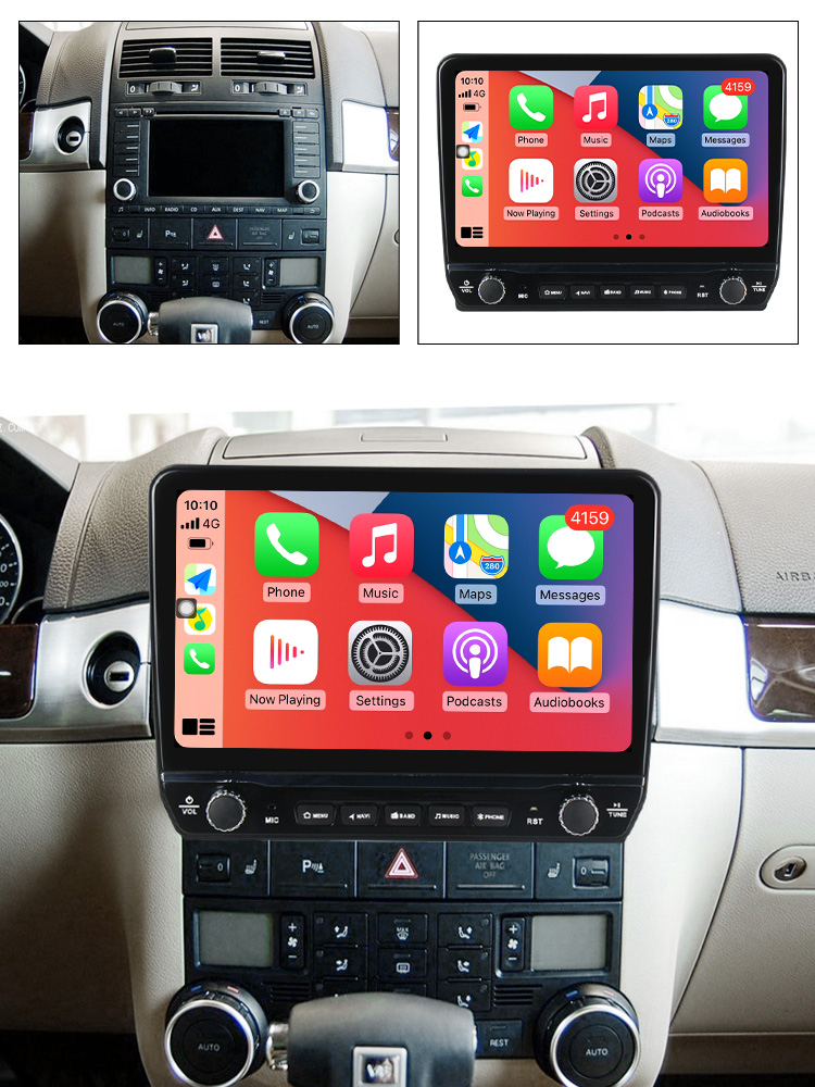 Navigatie dedicata Touareg 2003-2010 cu butoane rotative model 2024, 9 Inch, 2GB RAM 32GB ROM, Quadcore, Android 13, WiFi, Bluetooth, Magazin Play [4]