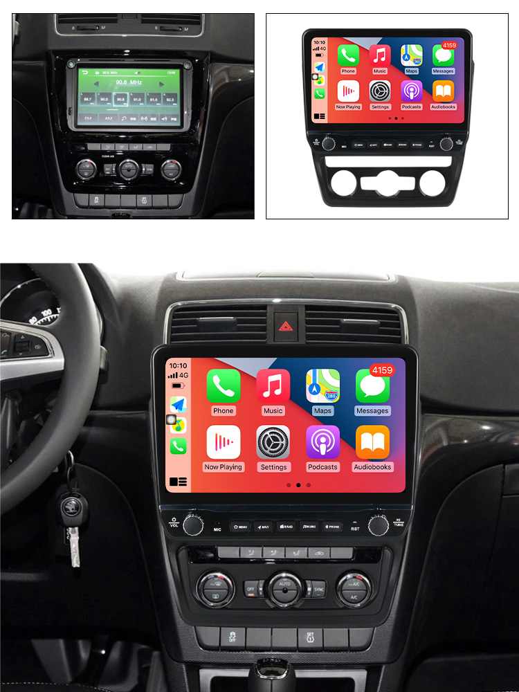 Navigatie dedicata Yeti 5L 2009-2014 cu butoane rotative model 2024, 9 Inch, 2GB RAM 32GB ROM, Quadcore, Android 13, WiFi, Bluetooth, Magazin Play [4]