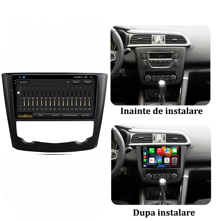 Navigatie dedicata Corega 2016, 12GB RAM 256GB ROM, Android 13, Rezolutie 2K, Display QLED, 9", DSP, Carplay, Android Auto, Internet, Youtube, Waze, Wi Fi, USB [4]