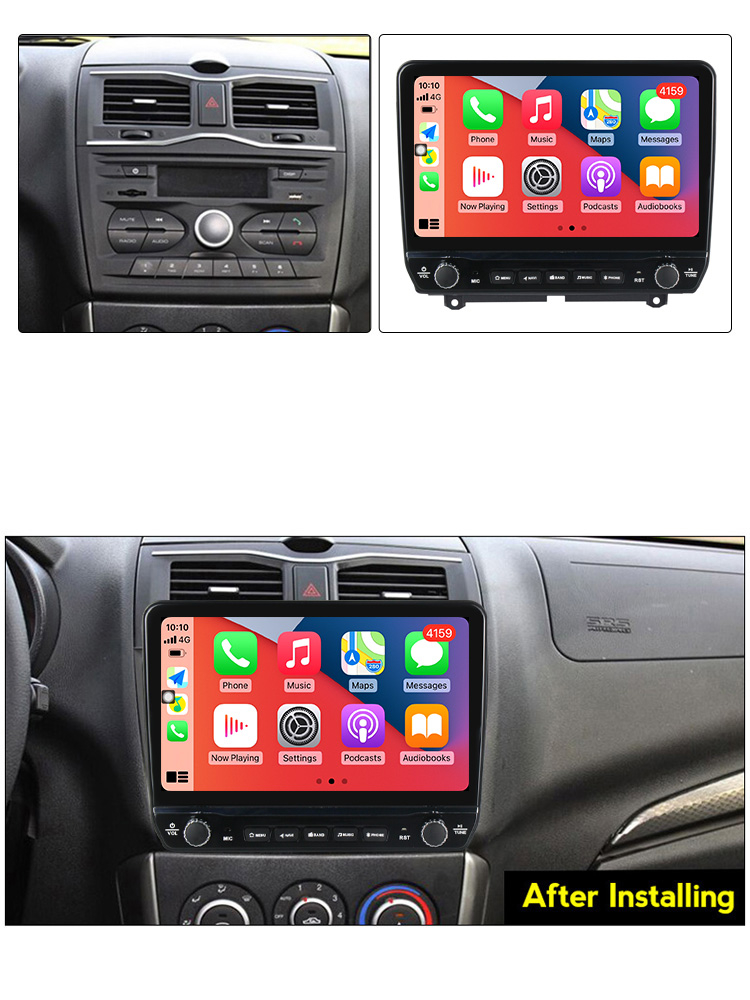 Navigatie dedicata LADA Granta 2018-2019 cu butoane rotative model 2024, 4 GB RAM 64 ROM, Quadcore, Android 13, Display QLED, 9", DSP, Carplay, Android Auto, Internet, Youtube , Waze , WI-FI [4]