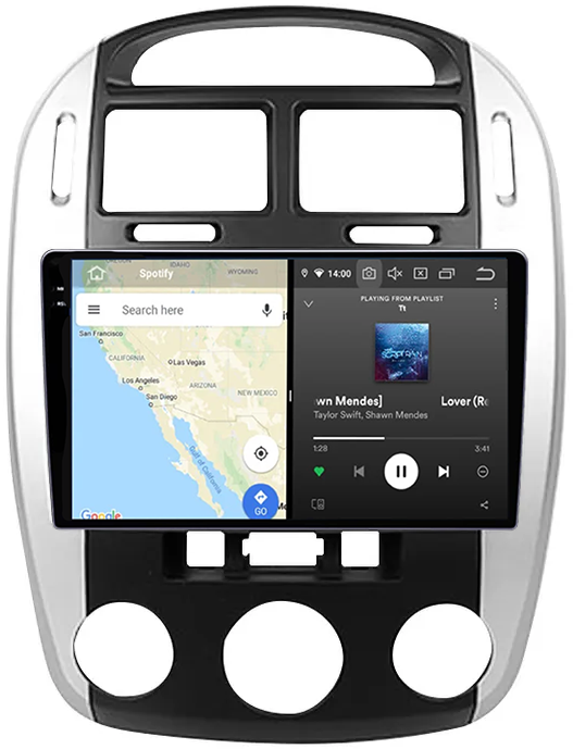 Navigatie dedicata Kia Cerato 2004-2008, 12GB RAM 256GB ROM, Android 13, Rezolutie 2K, Display QLED, 9", DSP, Carplay, Android Auto, Internet, Youtube, Waze, Wi Fi, USB [3]