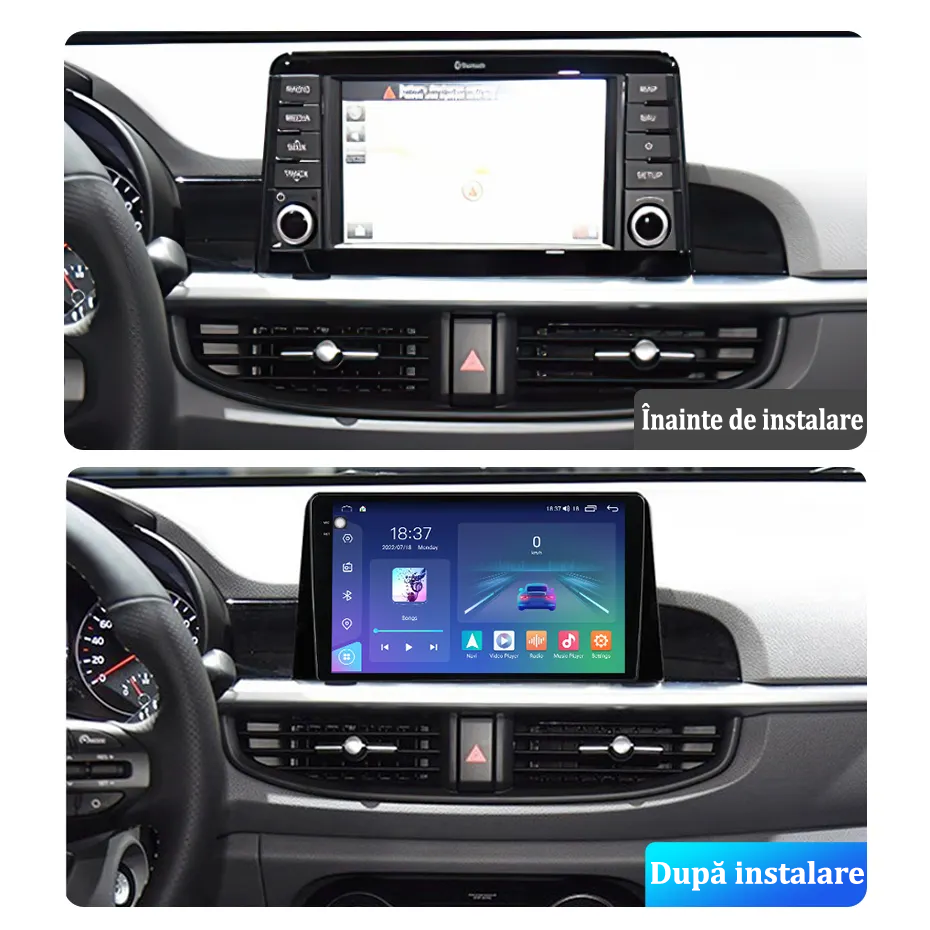 Navigatie dedicata KIA Morning picanto 2017-2020, 12GB RAM 256GB ROM, Android 13, Rezolutie 2K, Display QLED, 9", DSP, Carplay, Android Auto, Internet, Youtube, Waze, Wi Fi, USB [4]