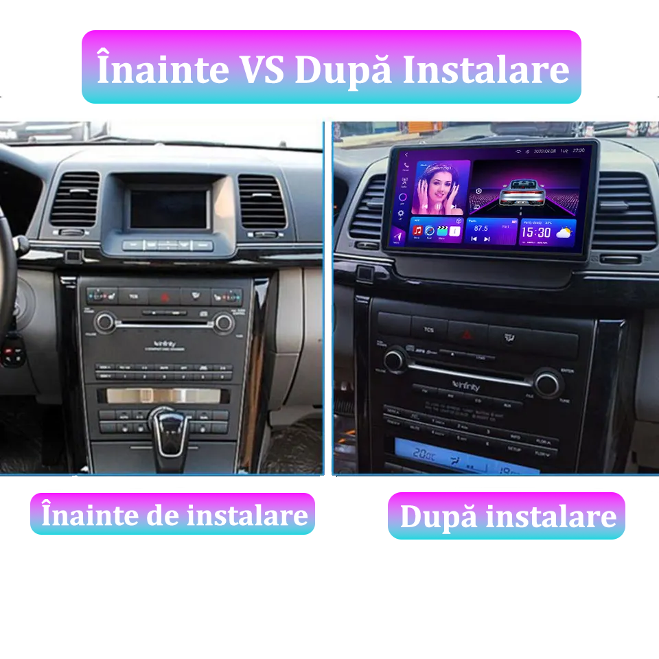 Navigatie dedicata Kia Opirus 2007-2008, Black, 12GB RAM 256GB ROM, Android 13, Rezolutie 2K, Display QLED, 9", DSP, Carplay, Android Auto, Internet, Youtube, Waze, Wi Fi, USB [5]