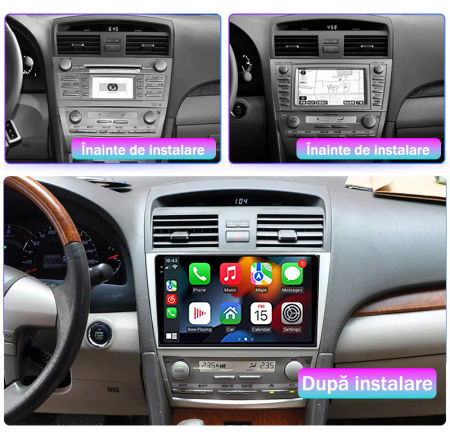 Navigatie dedicata Toyota Camry 2007-2011, 12GB RAM 256GB ROM, Android 13, Rezolutie 2K, Display QLED, 10", DSP, Carplay, Android Auto, Internet, Youtube, Waze, Wi Fi, USB [5]
