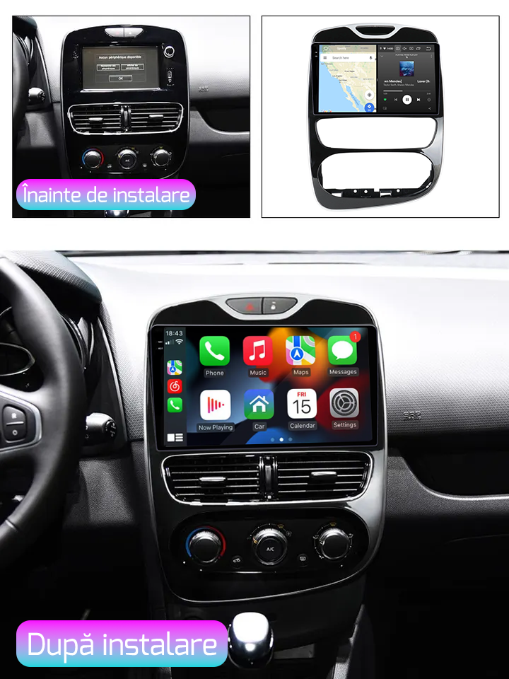 Navigatie dedicata Renault Clio 4 BH98 KH98 2012-2018, 12GB RAM 256GB ROM, Android 13, Rezolutie 2K, Display QLED, 10", DSP, Carplay, Android Auto, Internet, Youtube, Waze, Wi Fi, [5]
