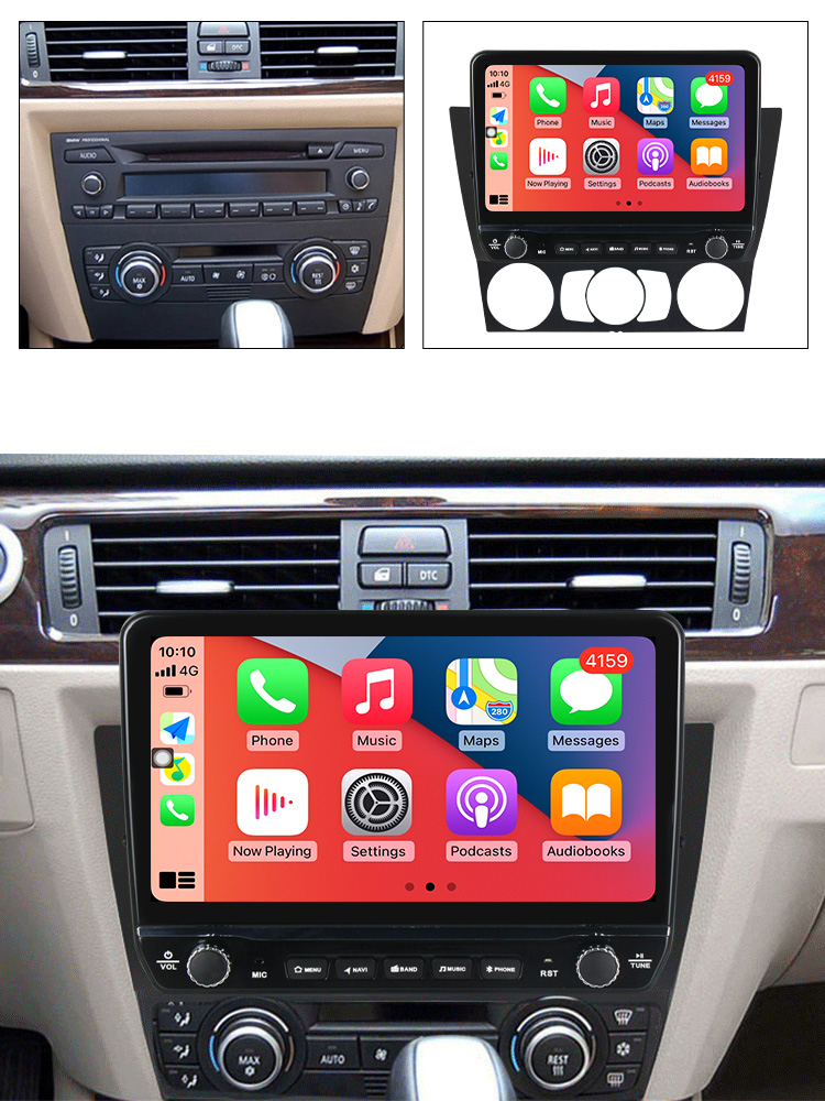 Navigatie dedicata BMW E90 cu butoane rotative model 2024, 9 Inch, 2GB RAM 32GB ROM, Quadcore, Android 13, WiFi, Bluetooth, Magazin Play [4]