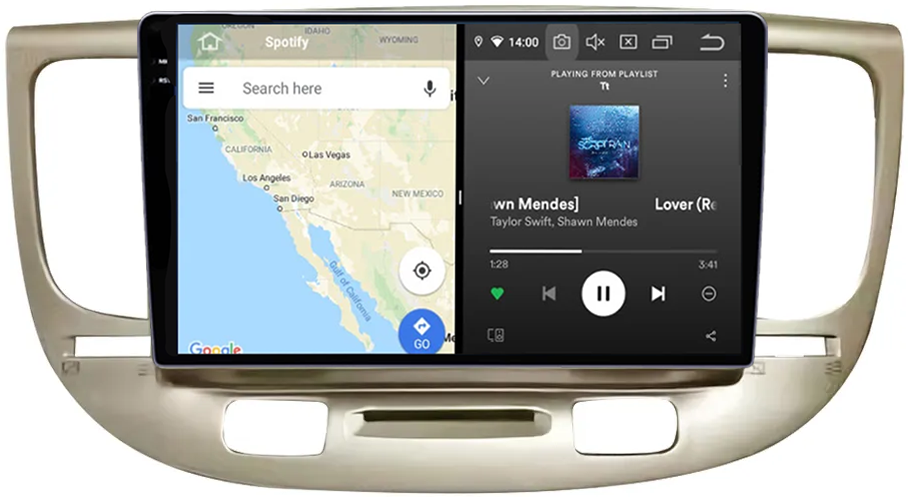 Navigatie dedicata KIA RIO2 2005-2011, 12GB RAM 256GB ROM, Android 13, Rezolutie 2K, Display QLED, 9", DSP, Carplay, Android Auto, Internet, Youtube, Waze, Wi Fi, USB [2]