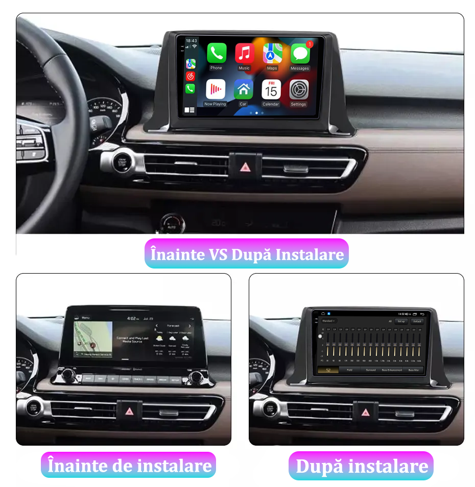 Navigatie dedicata KIA Seltos 2016-2020, 12GB RAM 256GB ROM, Android 13, Rezolutie 2K, Display QLED, 10", DSP, Carplay, Android Auto, Internet, Youtube, Waze, Wi Fi, USB [5]