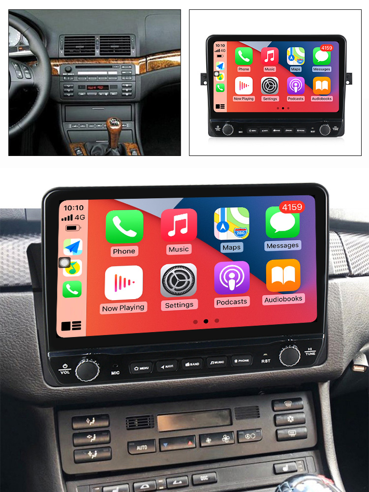 Navigatie dedicata BMW E46 cu butoane rotative model 2024, 9 Inch, 2GB RAM 32GB ROM, Quadcore, Android 13, WiFi, Bluetooth, Magazin Play [3]
