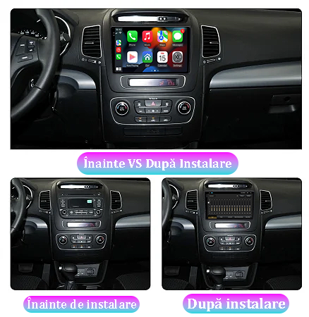 Navigatie dedicata Kia Sorento 2013-2015, 12GB RAM 256GB ROM, Android 13, Rezolutie 2K, Display QLED, 9", DSP, Carplay, Android Auto, Internet, Youtube, Waze, Wi Fi, USB [5]