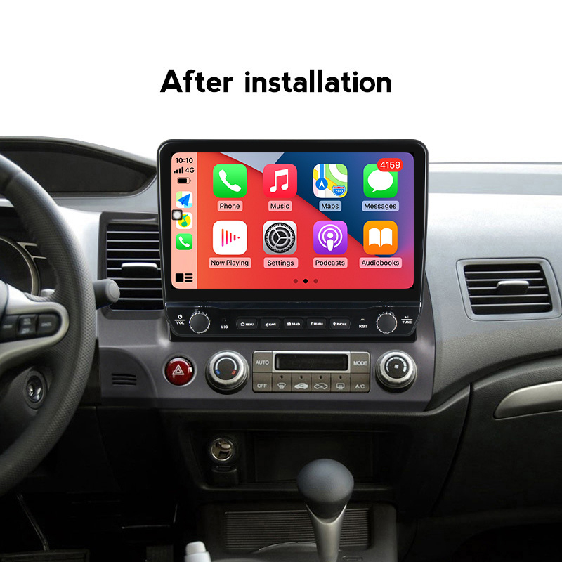 Navigatie dedicata Civic 2005-2012(AB) cu butoane rotative model 2024, 4 GB RAM 64 ROM, Quadcore, Android 13, Display QLED, 10", DSP, Carplay, Android Auto, Internet, Youtube , Waze , WI-FI [4]