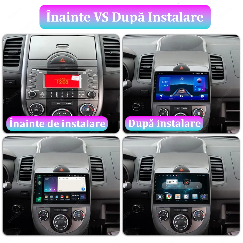Navigatie dedicata Kia Soul 2008-2011, 4GB RAM 64GB ROM, Octacore, Android 13, Display QLED 9", DSP, Carplay, Android Auto, Internet, Youtube, Waze, WIFI, Bluetooth [7]