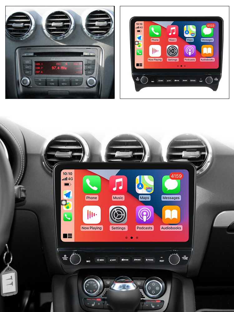 Navigatie dedicata Audi TT 2006-2012 cu butoane rotative model 2024, 9 Inch, 2GB RAM 32GB ROM, Quadcore, Android 13, WiFi, Bluetooth, Magazin Play [3]