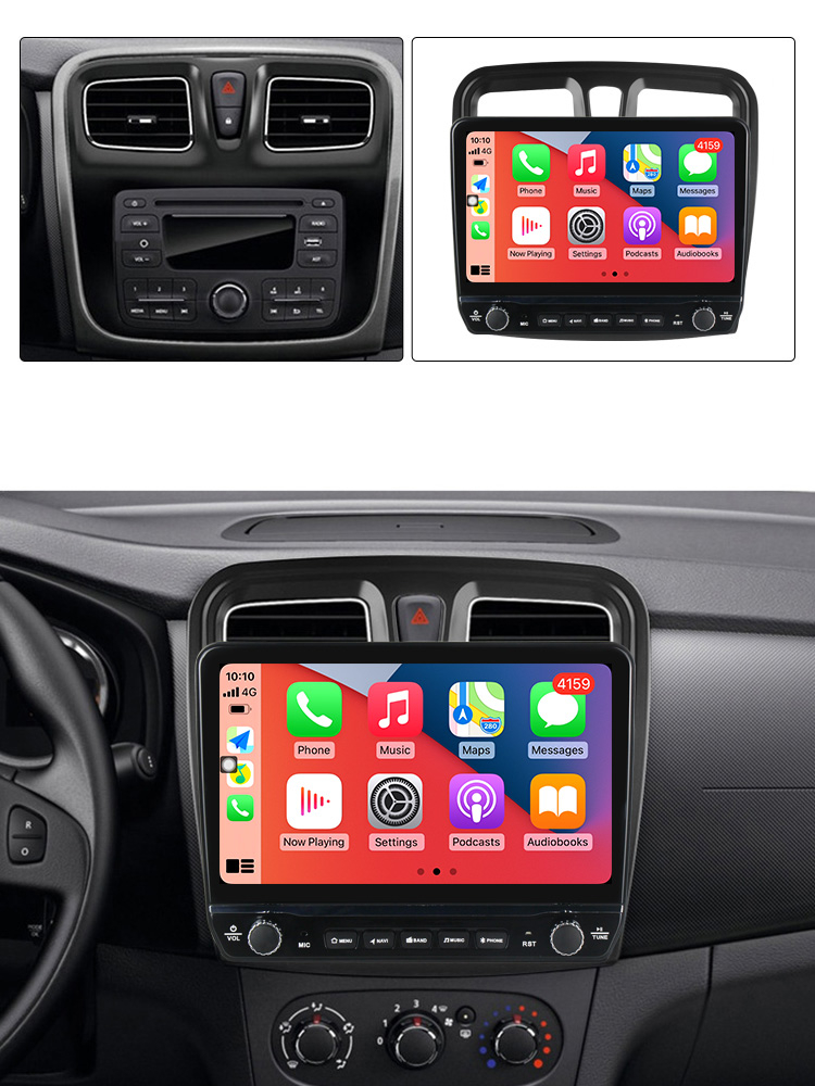 Navigatie dedicata Logan 2014-2019 cu butoane rotative model 2024, 9 Inch, 2GB RAM 32GB ROM, Quadcore, Android 13, WiFi, Bluetooth, Magazin Play [4]