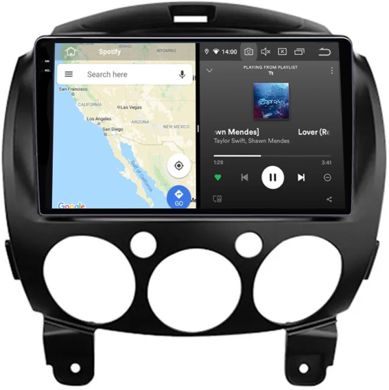 Navigatie dedicata Mazda 2 2007-2014, 12GB RAM 256GB ROM, Android 13, Rezolutie 2K, Display QLED, 9", DSP, Carplay, Android Auto, Internet, Youtube, Waze, Wi Fi, USB [4]