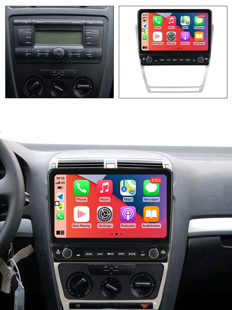 Navigatie dedicata Octavia 2008-2013 cu butoane rotative model 2024, 10 Inch, 2GB RAM 32GB ROM, Quadcore, Android 13, WiFi, Bluetooth, Magazin Play [4]