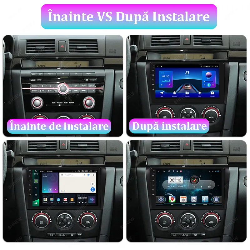 (Resigilata) Navigatie dedicata Mazda 3, 2GB RAM 32GB ROM, Quad Core, Display 9" IPS Full HD, Carplay, Android 13, Bluetooth, Magazin Play, Suport camere AHD [2]