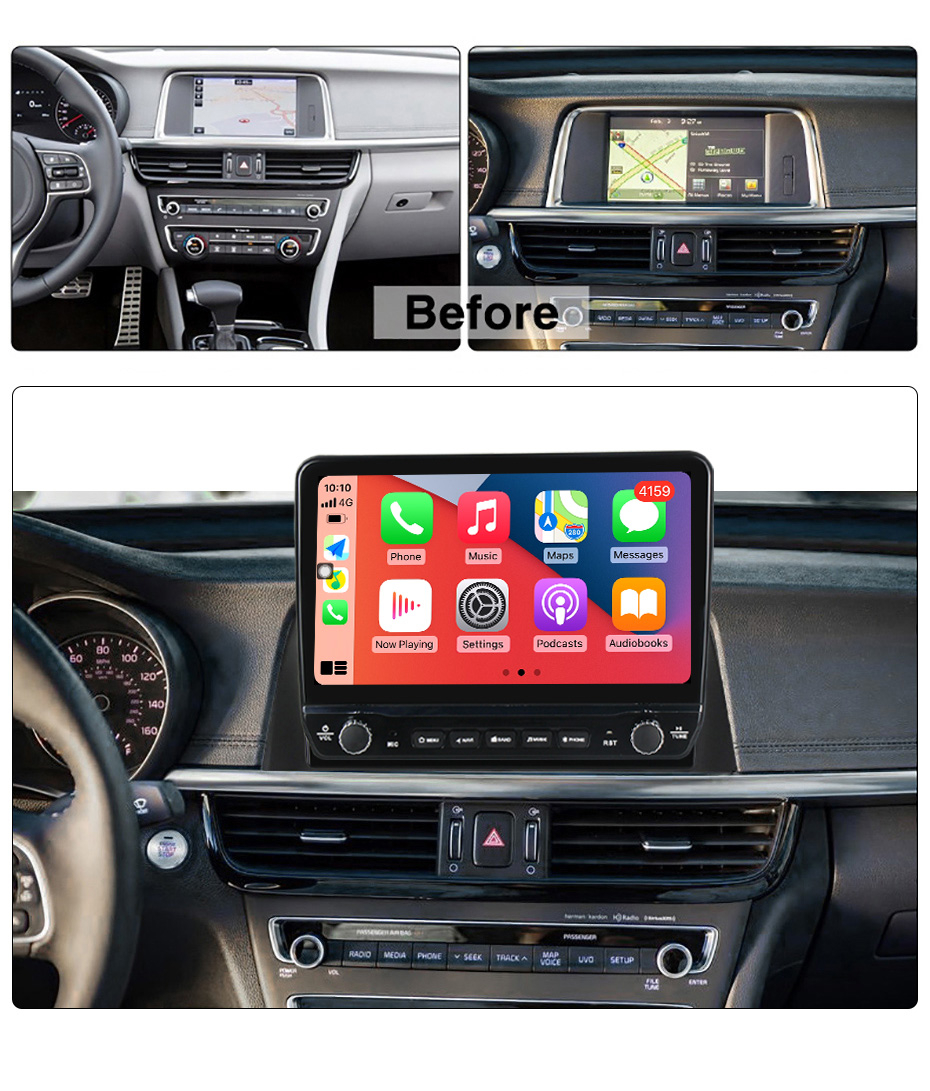 Navigatie dedicata Optima 4 JF 2015-2020 cu butoane rotative model 2024, 10 Inch, 2GB RAM 32GB ROM, Quadcore, Android 13, WiFi, Bluetooth, Magazin Play [5]
