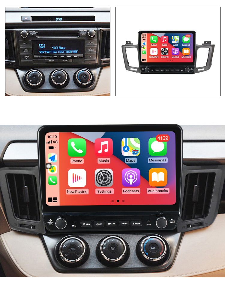 Navigatie dedicata RAV4 2012-2018 cu butoane rotative model 2024, 10 Inch, 2GB RAM 32GB ROM, Quadcore, Android 13, WiFi, Bluetooth, Magazin Play [3]