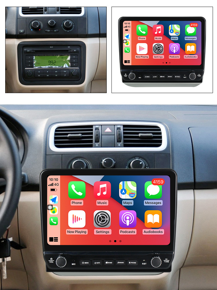 Navigatie dedicata Skoda Fabia 2007-2014 cu butoane rotative model 2024, 10 Inch, 2GB RAM 32GB ROM, Quadcore, Android 13, WiFi, Bluetooth, Magazin Play [4]