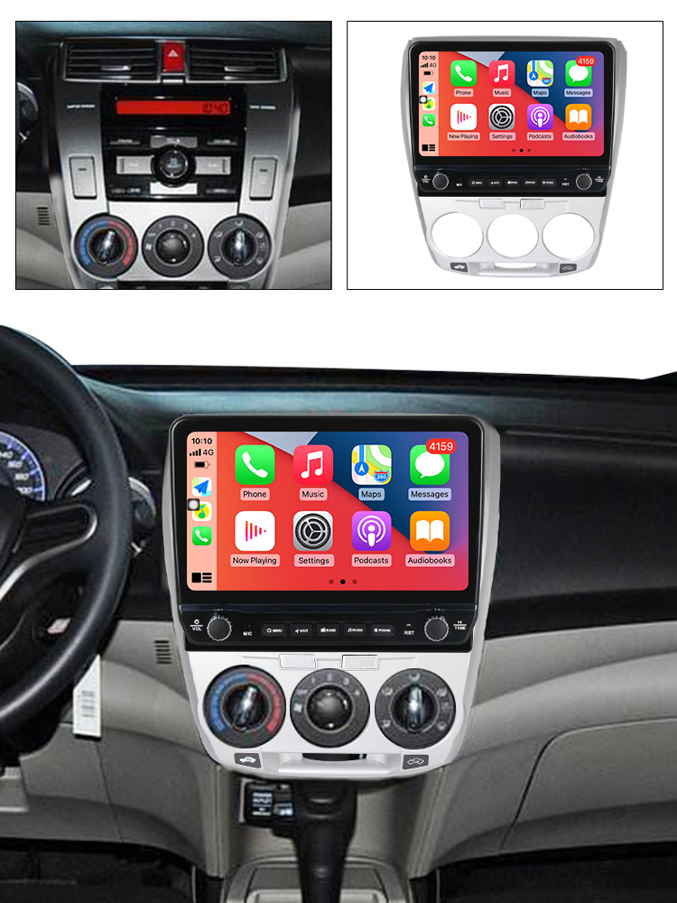 Navigatie dedicata Honda City 2008-2013 cu butoane rotative model 2024, 4 GB RAM 64 ROM, Quadcore, Android 13, Display QLED, 10", DSP, Carplay, Android Auto, Internet, Youtube , Waze , WI-FI [3]