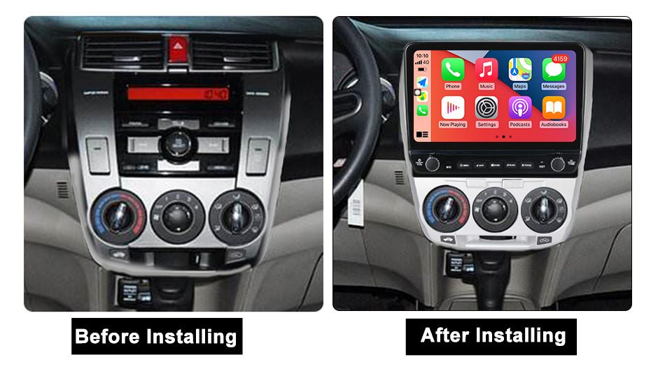 Navigatie dedicata Honda City 2008-2013 cu butoane rotative model 2024, 4 GB RAM 64 ROM, Quadcore, Android 13, Display QLED, 10", DSP, Carplay, Android Auto, Internet, Youtube , Waze , WI-FI [4]