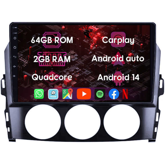 (Resigilata) Navigatie dedicata Mazda MX-5 2008-2015, 2GB RAM 32GB ROM, Quad Core, Display 9" IPS Full HD, Carplay, Android 13, Bluetooth, Magazin Play, Suport camere AHD [10]