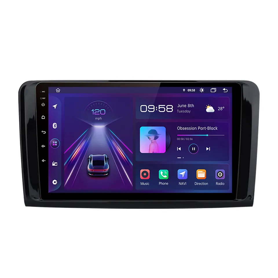 Navigatie dedicata Mercedes Benz ML PX6, 4GB RAM 64GB ROM, Octacore, Android 13, Display QLED 9", DSP, Carplay, Android Auto, Internet, Youtube, Waze, WIFI, Bluetooth [2]