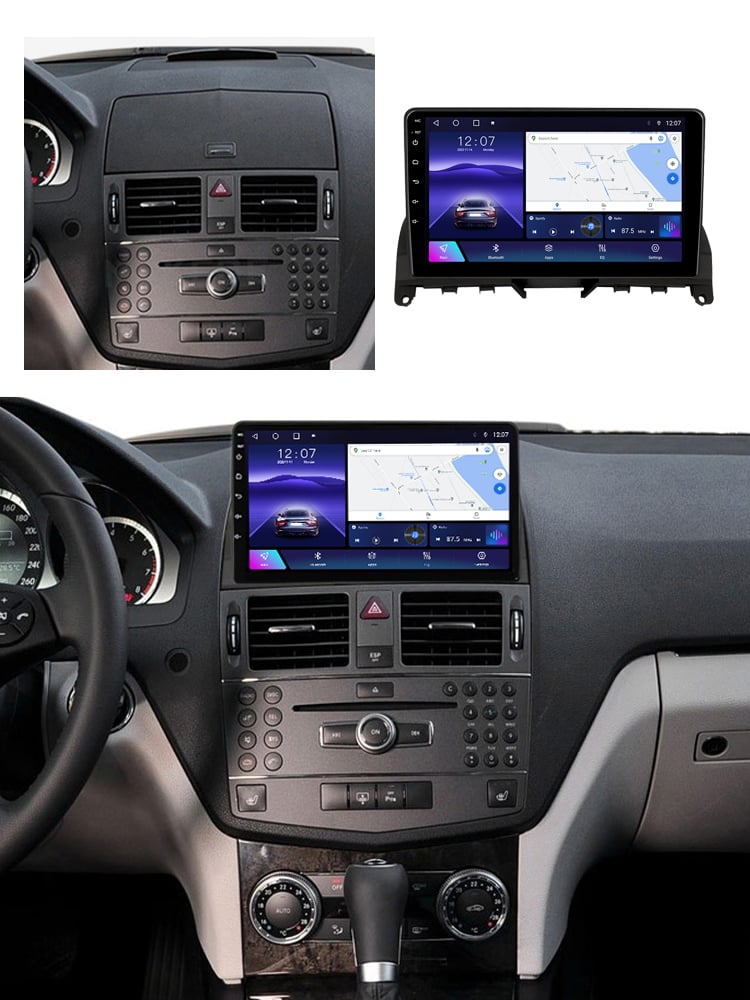 Navigatie dedicata Mercedes Benz W204 ,C-Class din 2006 - 2012, 4GB RAM 64GB ROM, Octacore, Android 13, Display QLED 9", DSP, Carplay, Android Auto, Internet, Youtube, Waze, WIFI, Blu [8]