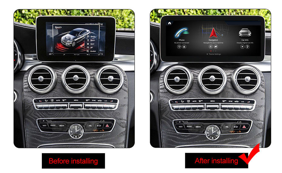 Navigatie dedicata Mercedes-Benz W205,C, GLC,GLC,A,B,V-class NTG 5, 8 GB RAM 256 ROM, Android 13, Display FHD, QLED, 12.3", DSP, Carplay, Android Auto, suport camere 360 [2]