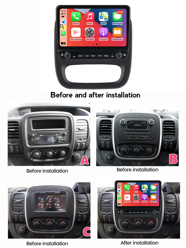 Navigatie dedicata Trafic 3, Opel Vivaro B 2014-2018 cu butoane rotative model 2024, 9 Inch, 2GB RAM 32GB ROM, Quadcore, Android 13, WiFi, Bluetooth, Magazin Play [4]