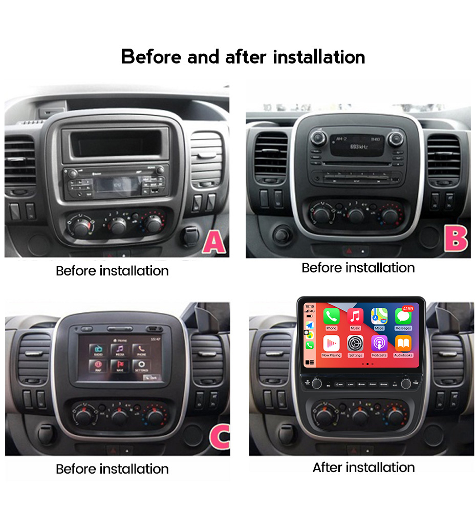 Navigatie dedicata Trafic 3, Opel Vivaro B 2014-2018 cu butoane rotative model 2024, 9 Inch, 2GB RAM 32GB ROM, Quadcore, Android 13, WiFi, Bluetooth, Magazin Play [5]