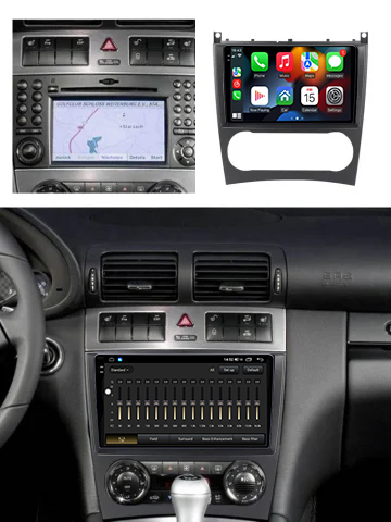 Navigatie dedicata Mercedes C-Class W203 2004-2007, 12GB RAM 256GB ROM, Android 13, Rezolutie 2K, Display QLED, 9", DSP, Carplay, Android Auto, Internet, Youtube, Waze, Wi Fi, USB [5]