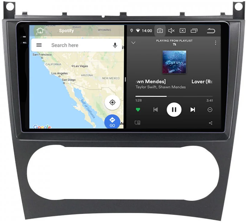Navigatie dedicata Mercedes C-Class W203 2004-2007, 12GB RAM 256GB ROM, Android 13, Rezolutie 2K, Display QLED, 9", DSP, Carplay, Android Auto, Internet, Youtube, Waze, Wi Fi, USB [4]
