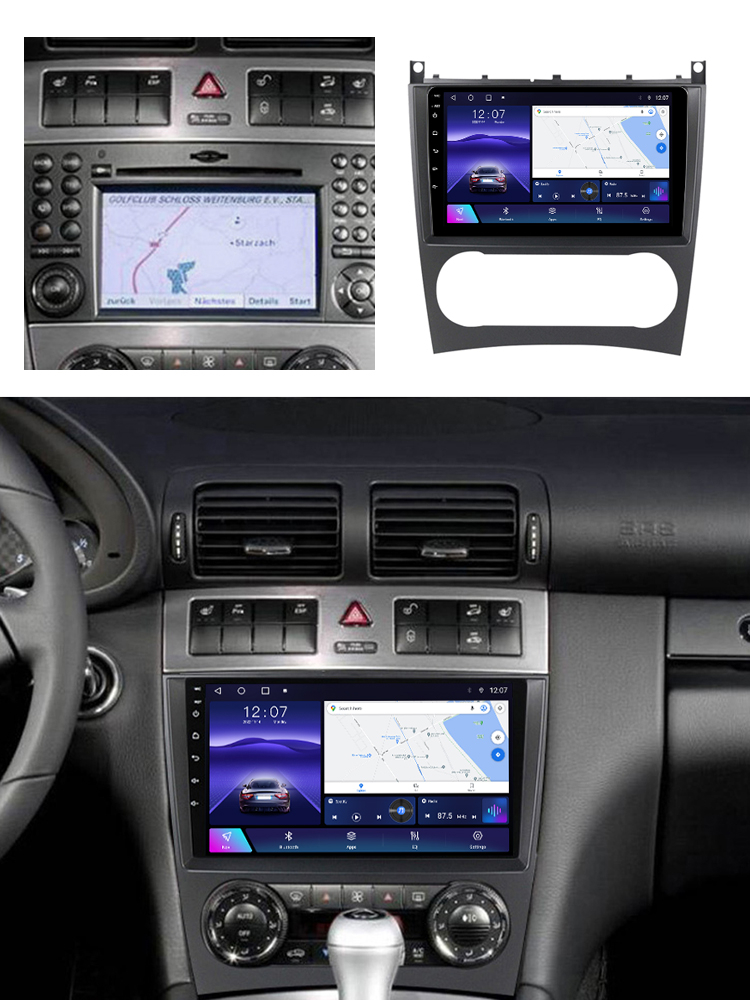 Navigatie dedicata Mercedes C-Class W203 2003-2007, 8GB RAM 128GB ROM, Octacore, Platforma 7862, Android 14, Display QLED 9”, Suporta camera 360º, DSP, Carplay&Android Auto, SIM 4G, Ventilator Activ [4]