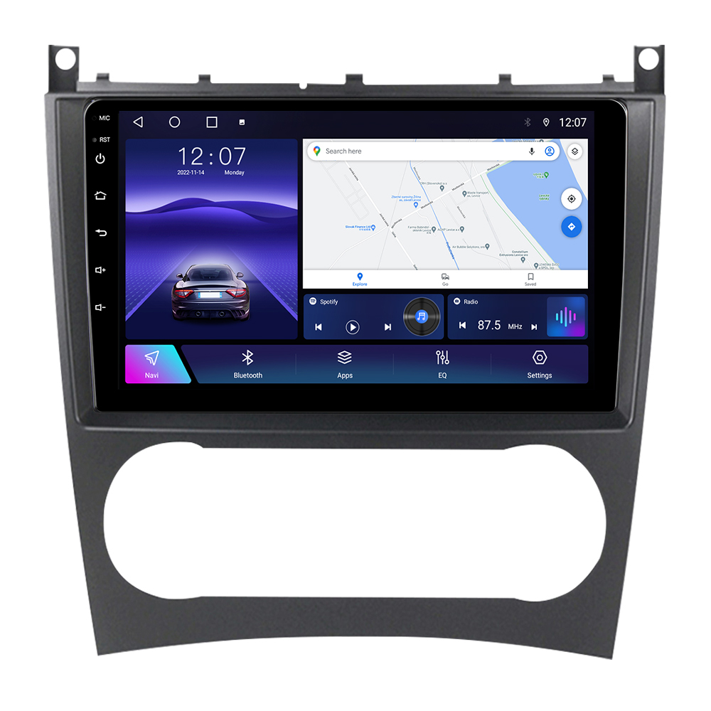 Navigatie dedicata Mercedes C-Class W203 2003-2007, 4GB RAM 64GB ROM, Octacore, Android 13, Display QLED 9", DSP, Carplay, Android Auto, Internet, Youtube, Waze, WIFI, Bluetooth [2]