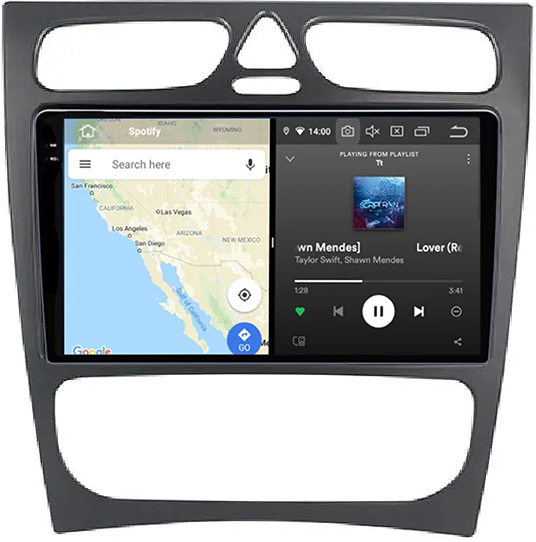 Navigatie dedicata Mercedes C-Class W203 / CLK 320 2000-2004, 12GB RAM 256GB ROM, Android 13, Rezolutie 2K, Display QLED, 9", DSP, Carplay, Android Auto, Internet, Youtube, Waze, [4]