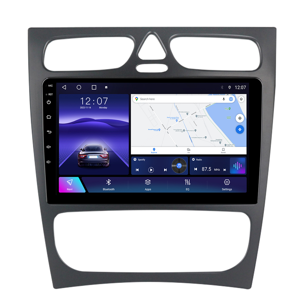 Navigatie dedicata Mercedes C-Class W203 2000-2004, 4GB RAM 64GB ROM, Octacore, Android 13, Display QLED 9", DSP, Carplay, Android Auto, Internet, Youtube, Waze, WIFI, Bluet [2]