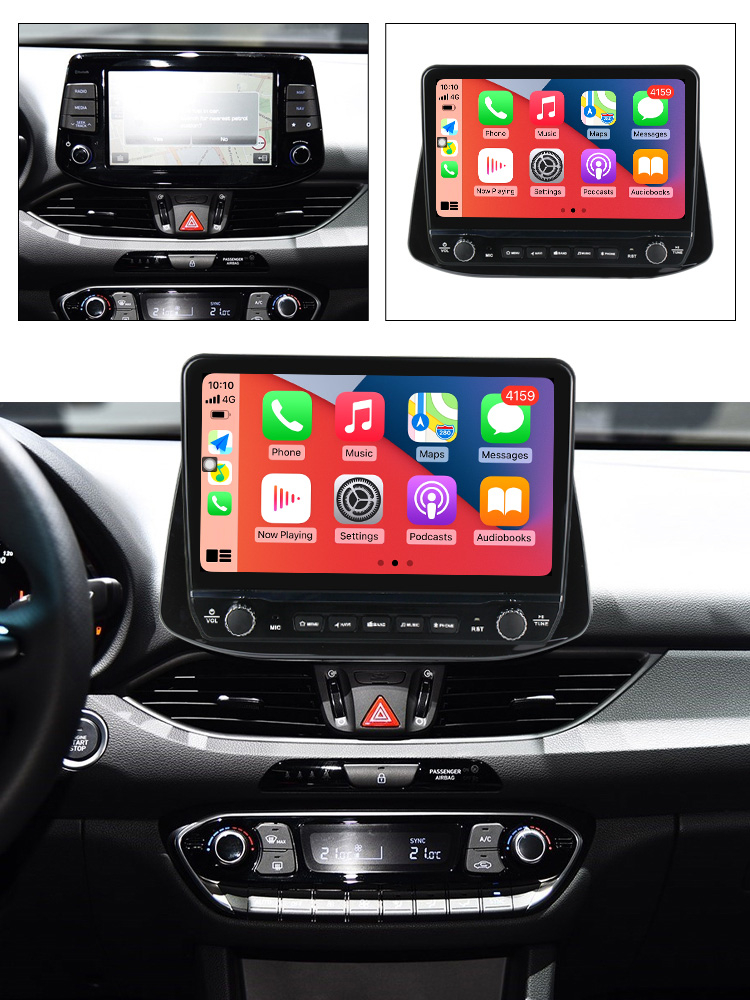 Navigatie dedicata I30 2018 cu butoane rotative model 2024, 10 Inch, 2GB RAM 32GB ROM, Quadcore, Android 13, WiFi, Bluetooth, Magazin Play [3]