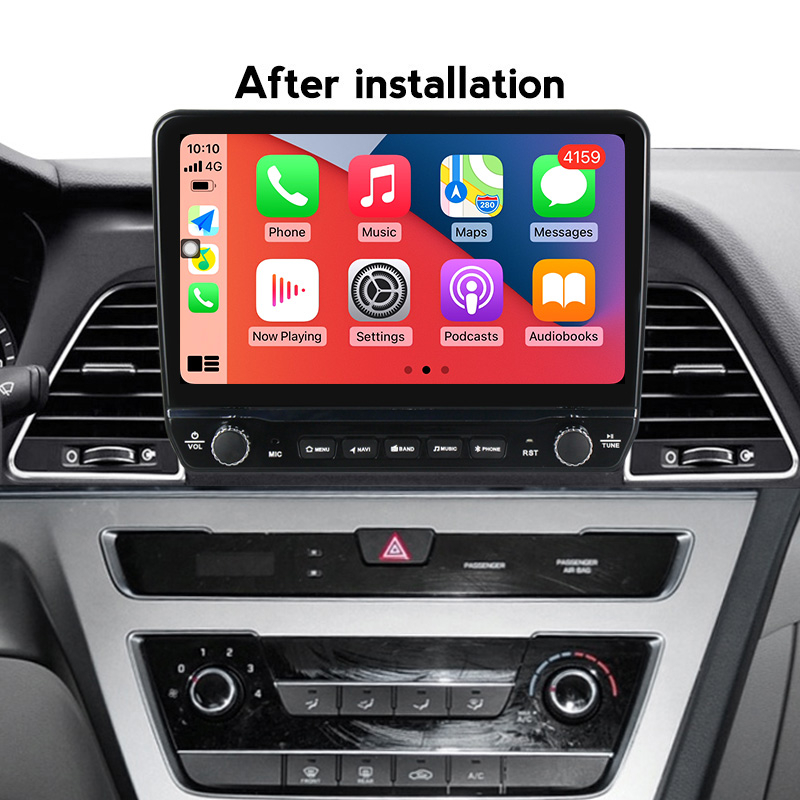 Navigatie dedicata Sonata9 2015-2018 cu butoane rotative model 2024, 4 GB RAM 64 ROM, Quadcore, Android 13, Display QLED, 9", DSP, Carplay, Android Auto, Internet, Youtube , Waze , WI-FI [3]