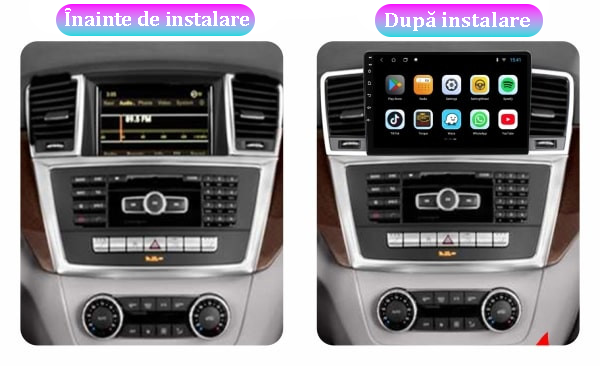 Navigatie dedicata Mercedes ML, GL-Class GL X166 2012-2015, 8GB RAM 128GB ROM, Octacore, Platforma TS18, Android 14, Display QLED 9”, Suporta camera 360º, DSP, Carplay&Android Auto, SIM 4G, Ventilator [4]