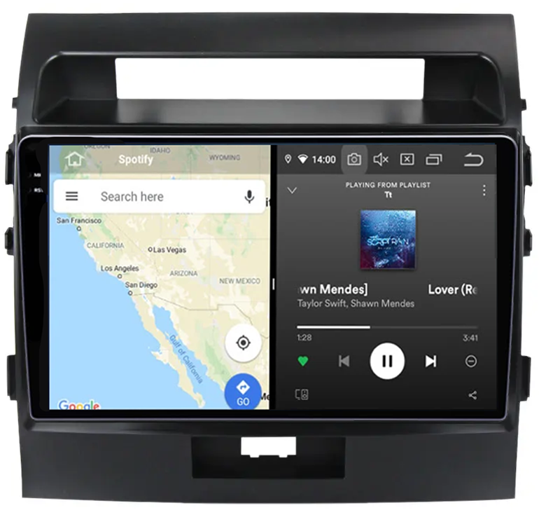 Navigatie dedicata Toyota Land Cruiser 200 2008-20152, 12GB RAM 256GB ROM, Android 13, Rezolutie 2K, Display QLED, 9", DSP, Carplay, Android Auto, Internet, Youtube, Waze, Wi Fi, [4]