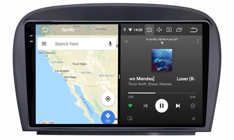 Navigatie dedicata Mercedes SL W230 2004-2011 A-W230, 12GB RAM 256GB ROM, Android 13, Rezolutie 2K, Display QLED, 9", DSP, Carplay, Android Auto, Internet, Youtube, Waze, Wi Fi, U [5]