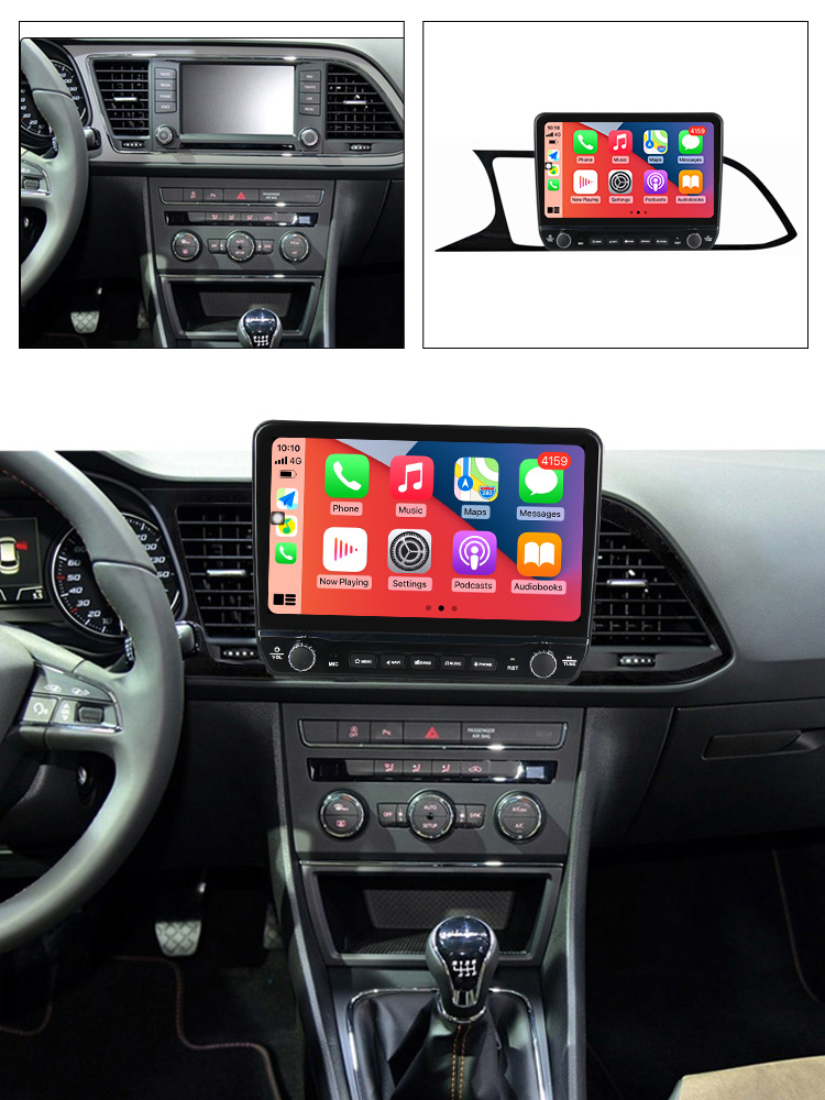 Navigatie dedicata Leon 2012-2018 cu butoane rotative model 2024, 9 Inch, 2GB RAM 32GB ROM, Quadcore, Android 13, WiFi, Bluetooth, Magazin Play [4]