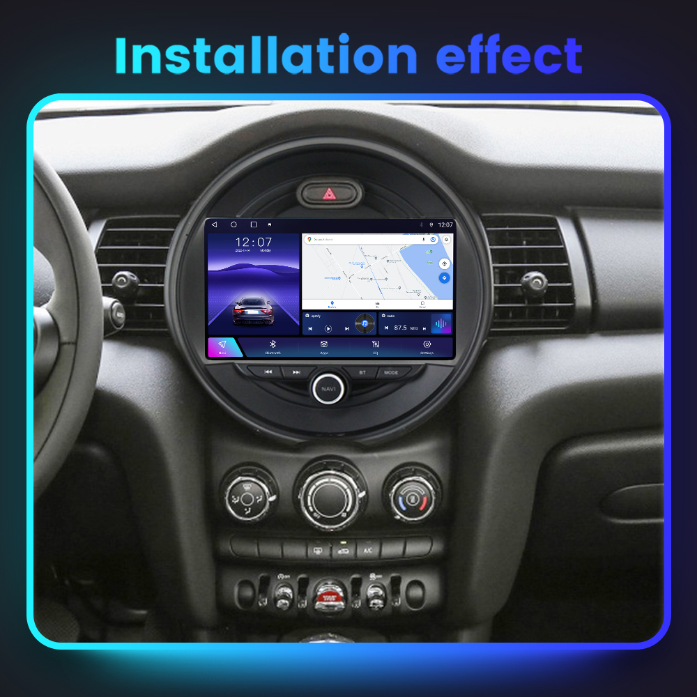 Navigatie dedicata Mini Cooper 2015-2019, 12GB RAM 256GB ROM, Android 13, Rezolutie 2K, Display QLED, 9", DSP, Carplay, Android Auto, Internet, Youtube, Waze, Wi Fi, USB [2]
